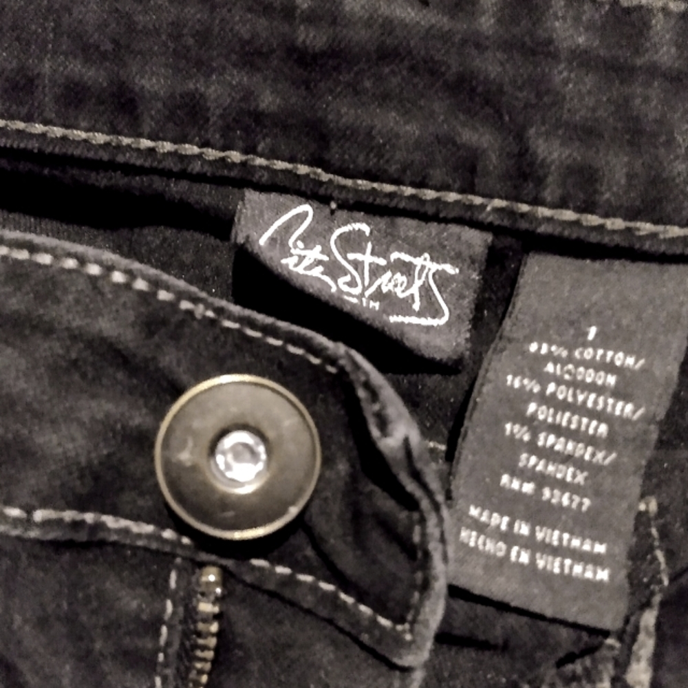 City Streets black denim shorty shorts - Picture 2 of 7